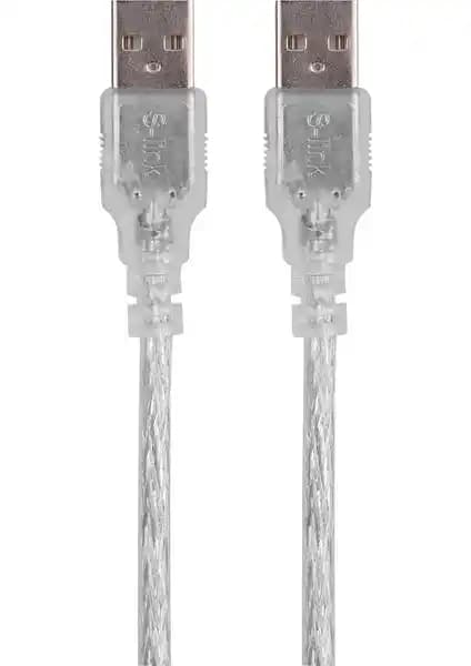 S-Link SL-1030 USB 2.0 30cm Am-to-Am Kablosu Güçlü Bağlantı ve Dayanıklılık