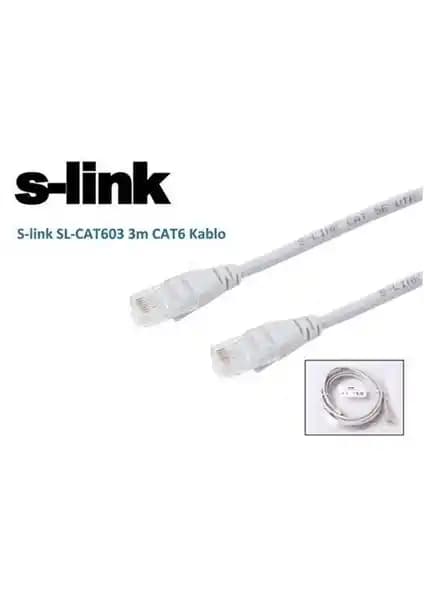 S-Link Sl-Cat603 3 Metre Cat6/Utp Patch Kablo ile Güvenilir ve Hızlı Ağ Bağlantısı
