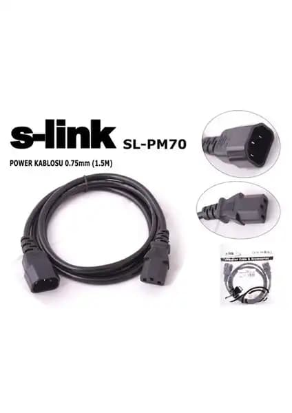 S-Link SL-PM70 1.5M 0.75mm Monitör Güç Kablosu Güvenilir ve Dayanıklı Çözüm