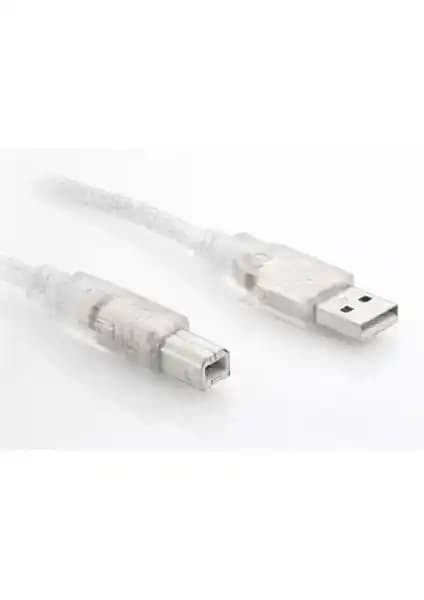 S-Link Sl-U2005 USB 2.0 Şeffaf Yazıcı Kablosu 5 Metre Uzunluk ve Yüksek Performans