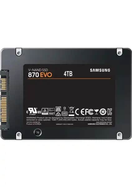 Samsung 870 Evo 2.5 İnç 4TB SSD ile Güçlü ve Güvenilir Veri Depolama Çözümü