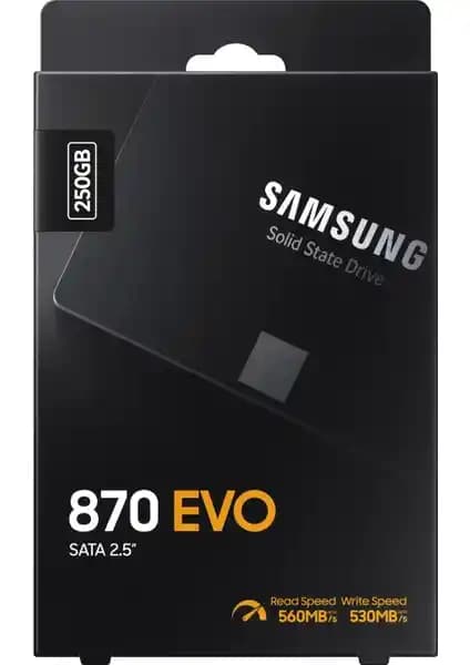 Samsung 870 Evo 250GB SATA SSD Performans ve Güvenilirlik Sunan Depolama Çözümü