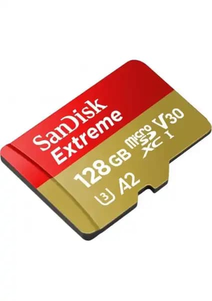 SanDisk Extreme 128GB microSDXC hafıza kartı yüksek hız ve dayanıklılık özellikleriyle öne çıkar