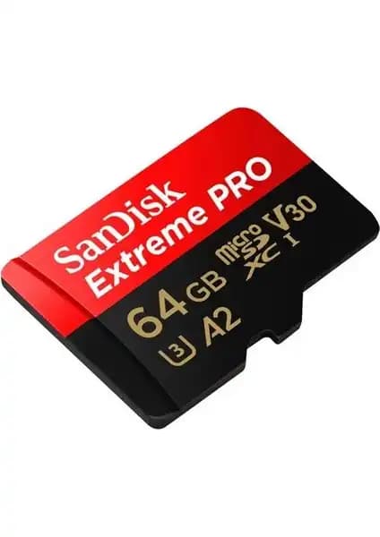 SanDisk Extreme Pro 64GB MicroSDXC UHS-I Hafıza Kartı Yüksek Performans ve Dayanıklılık