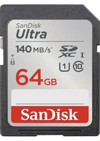 SanDisk Ultra 64GB SDHC/SDXC UHS-I Hafıza Kartı Yüksek Hızlı ve Güvenilir Depolama Çözümü