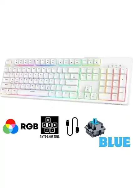 Sarftech Beyaz RGB Mavi Switch Q Gaming Klavye İncelemesi ve Özellikleri