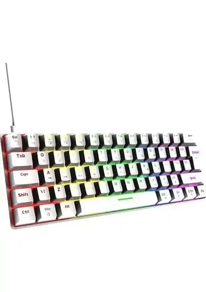Silabor T60 Beyaz Renk Mavi Switch RGB Kablolu Gaming Klavyesi Detaylı İnceleme ve Performans Analizi