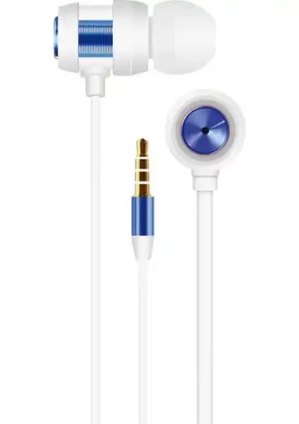Snopy SN-J01 Mobil Uyumlu Mikrofonlu Kulaklık Beyaz ve Mavi Renk Seçenekleriyle