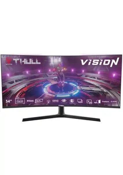 Thull Vision TG-UWQHD34C Gelişmiş Oyun Monitörü 34 İnç Kavisli Ekran ve Yüksek Performans