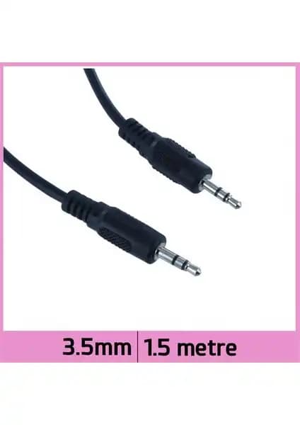 Ti-mesh 3.5 mm Stereo Ses Bağlantı Kablosu 1,5 Metre Siyah Yüksek Kalite