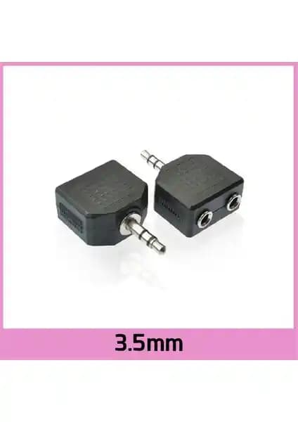 Ti-mesh 3.5mm Stereo Çoklayıcı Adaptör Siyah Yüksek Kalite Ses Bağlantısı