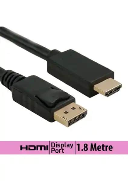 Ti-mesh DP'den HDMI'ye Yüksek Çözünürlüklü Bağlantı Kablosu 1,8 Metre Uzunlukta