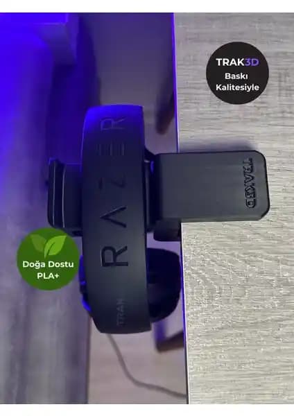 Trak3D Asılabilir Kulaklık Stanı Siyah: Dayanıklı ve Estetik Masaüstü Aksesuarı