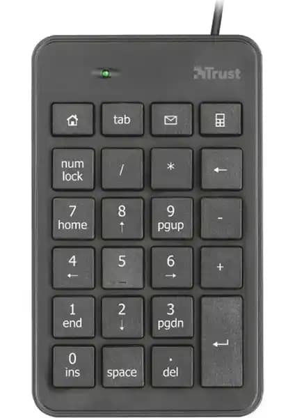 Trust 22221 Xalas Numerik Klavye: Ergonomik ve Dayanıklı Sayısal Tuş Takımı