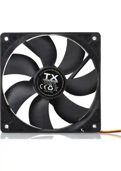 TX 12 cm Sessiz Siyah Kasa Fanı: Yüksek Performanslı ve Gürültüsüz Soğutma Çözümü