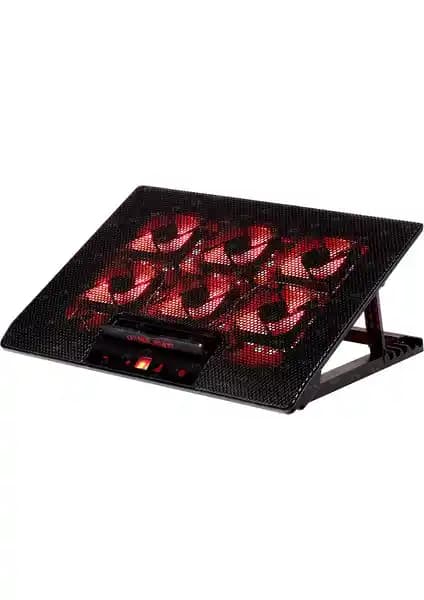 TX Red Alert 6 Fanlı Oyuncu Notebook Soğutucu Gelişmiş Hava Akışı ve Ergonomik Tasarım