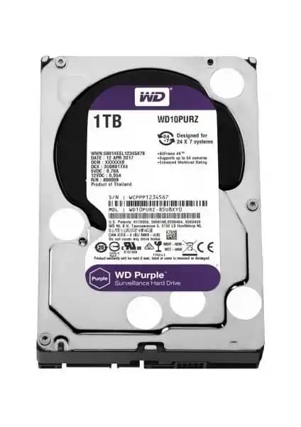 WD 1TB Purple SATA Sabit Disk Güvenilir Veri Depolama Çözümü
