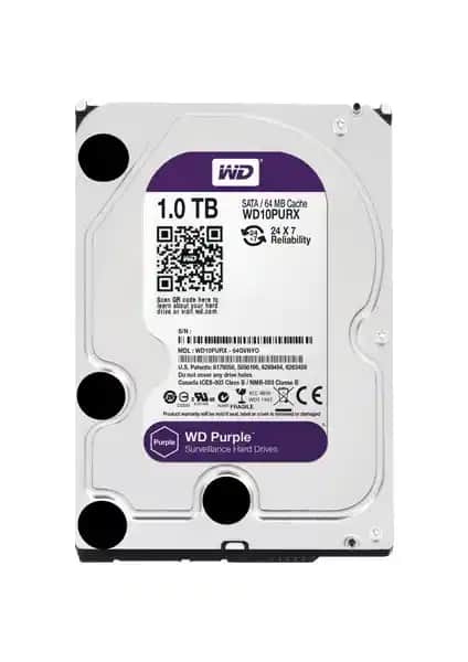 WD 3.5 Purple 1TB SATA3 HDD Güçlü ve Güvenilir Güvenlik ve Depolama Çözümü