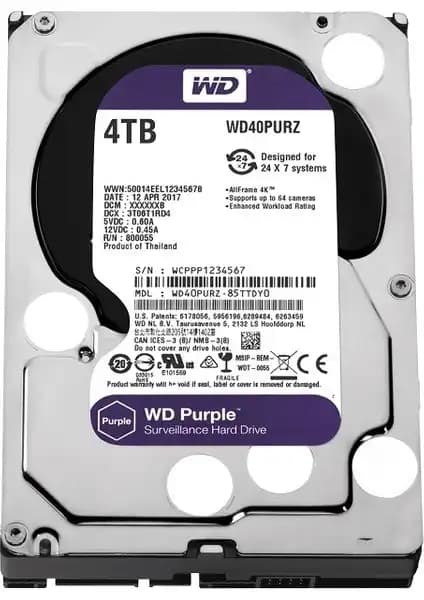 WD 4TB Purple 3.5 inç Sabit Disk: Güçlü ve Güvenilir Depolama Çözümü