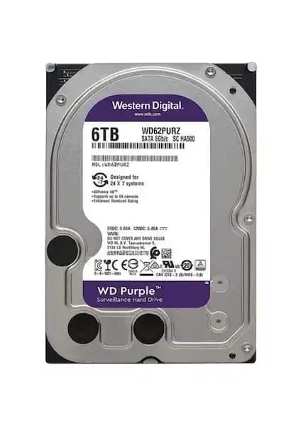 WD Purple 6TB Sabit Disk Güvenlik Sistemleri İçin Yüksek Kapasiteli ve Güvenilir Depolama