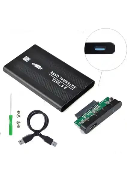 Wozlo 2.5 inç SATA HDD USB 3.0 Kutusu Dayanıklı ve Şık Taşınabilir Depolama Çözümü