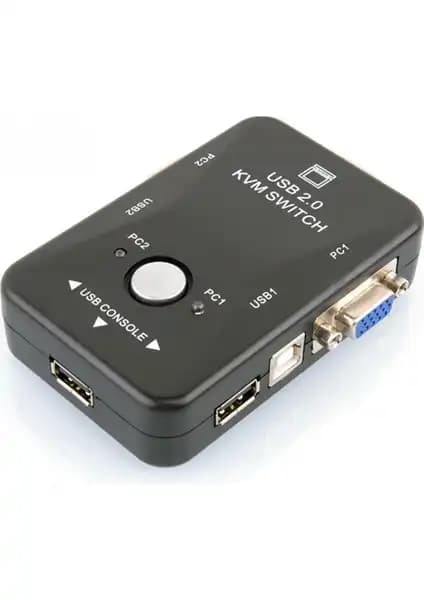 Wozlo 2 Port USB KVM Switch ile Çoklu Bilgisayar Kontrolü ve Yüksek Çözünürlük Sağlama