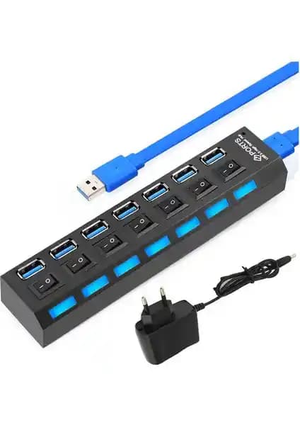 Wozlo 7 Port USB 3.0 Çoklayıcı Hub: Yüksek Performanslı ve Çoklu Bağlantı Çözümü