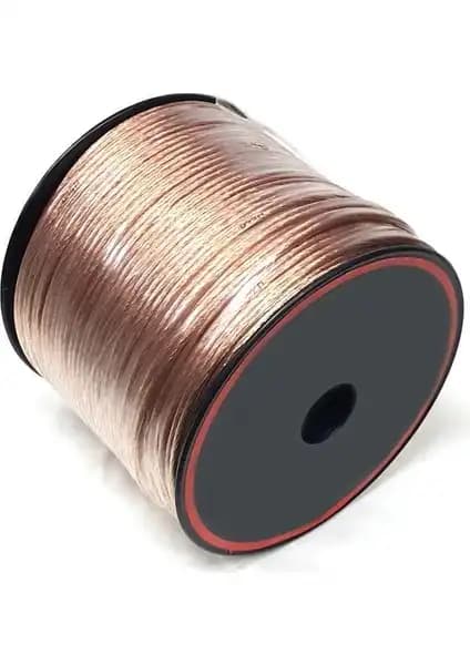 Yüksek Kaliteli 2x1.50mm Şeffaf Hoparlör Ses Kablosu 10 Metre Uzunlukta