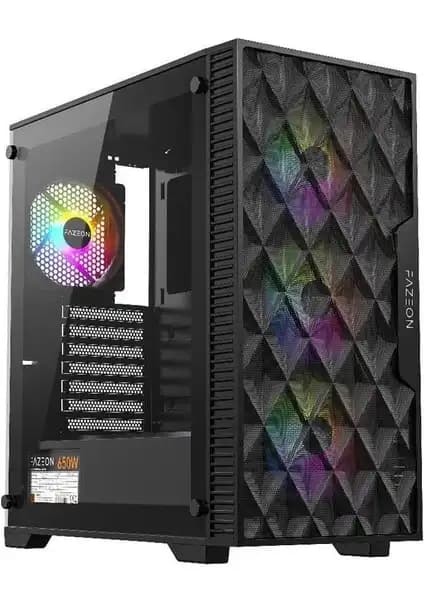 Fazeon F7 650W 80PLUS Bronze Mesh ATX Bilgisayar Kasası Güçlü ve Estetik Tasarım