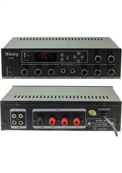 König K-80 Mini-80W Profesyonel Çok Yönlü Ses Sistemleri ve Güç Kaynağı Çözümü