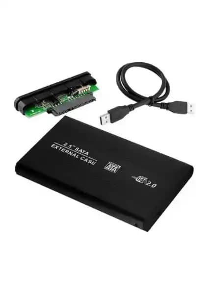 Usin Alüminyum Kasa Harici 2.5'' USB 2.0 HDD SSD Sata Hard Disk Kutusu ve Kablosu