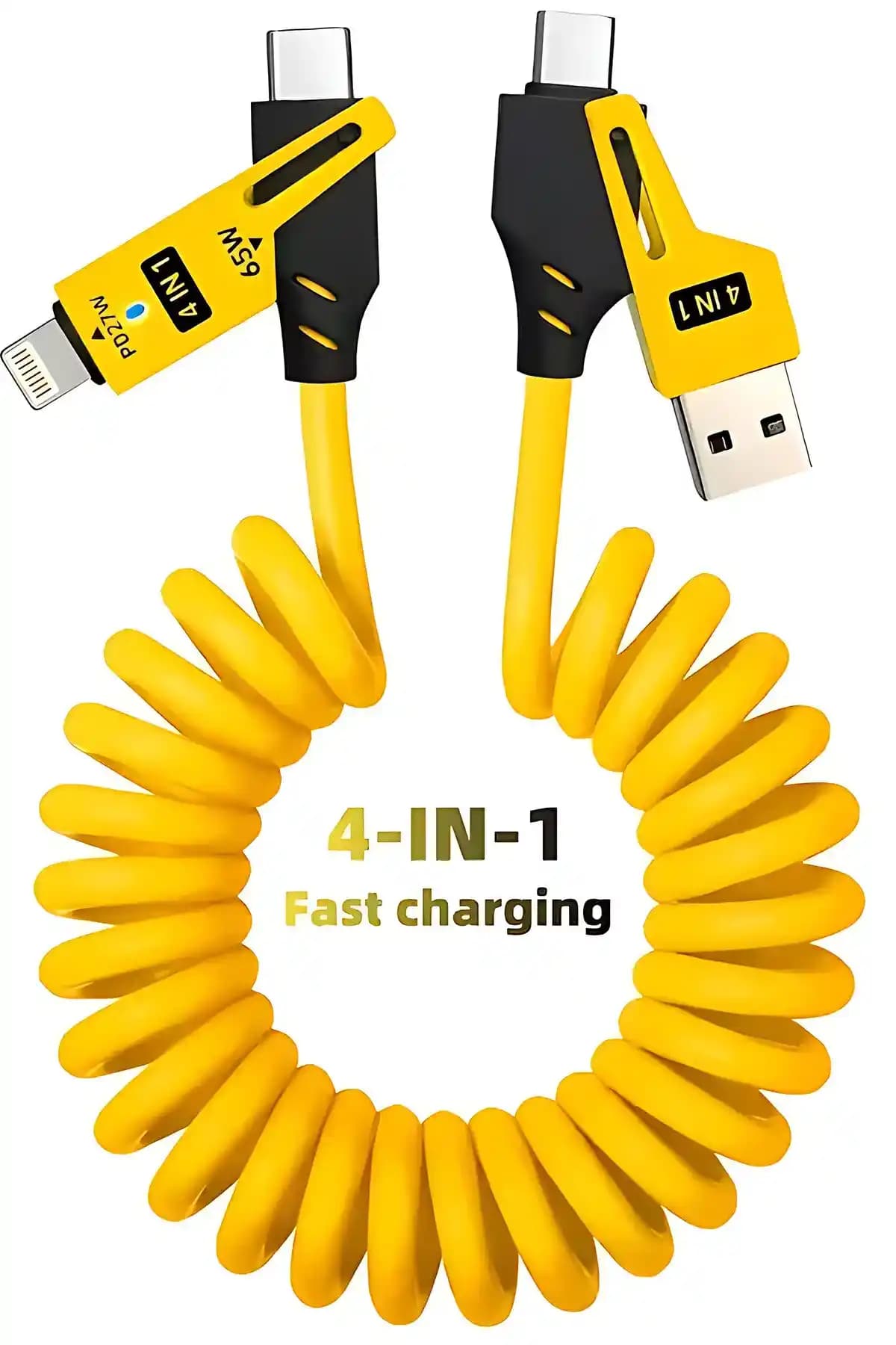 Fibaks 4in1 USB-C Şarj Kablosu: Çok Fonksiyonlu ve Dayanıklı Çoklu Bağlantı Çözümü