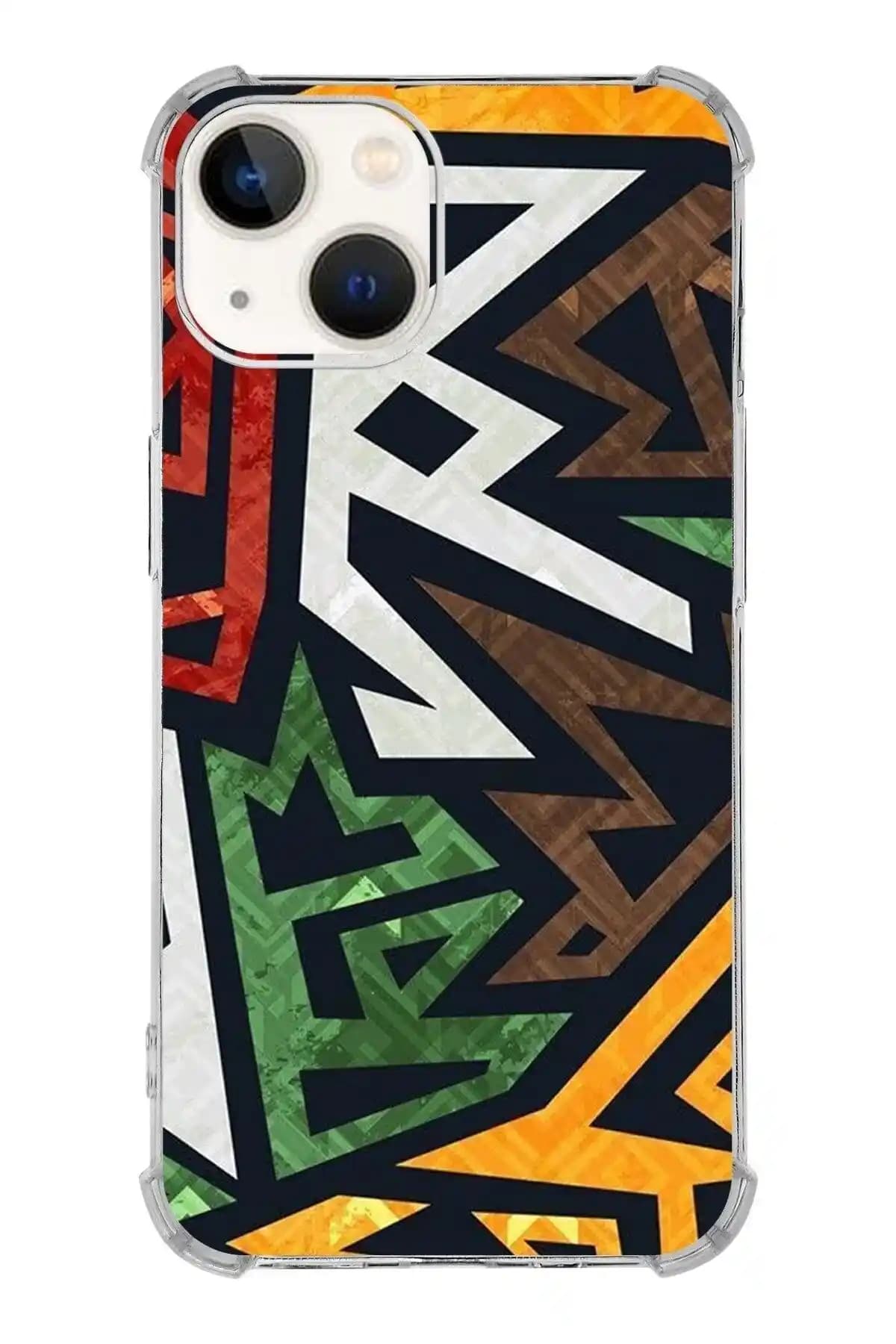 iPhone 13 için Grafiti Desenli ve Kadife Astarlı Kılıf Özellikleri ve Koruma Avantajları