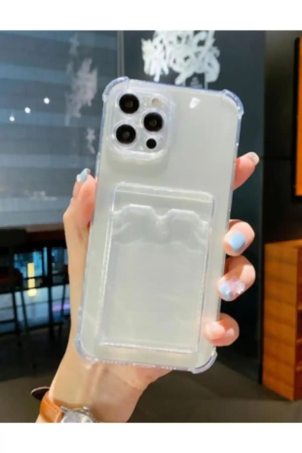 iPhone 14 Pro Max için KVK şeffaf gizlilik kılıfı estetik ve güvenlik sağlayan telefon aksesuarı