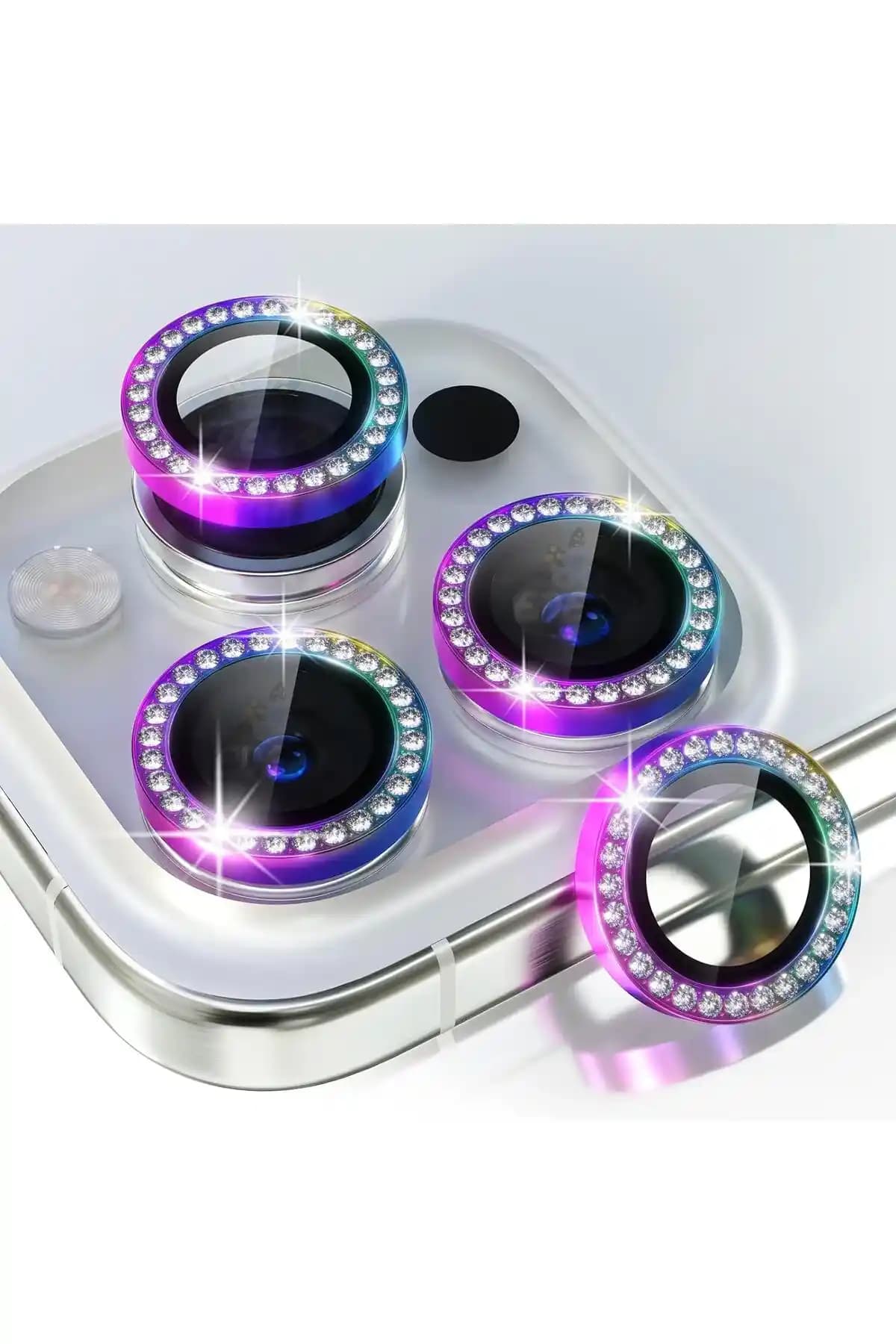 iPhone 15 için Şık Taşlı Lens Koruyucu: Estetik ve Koruma Bir Arada