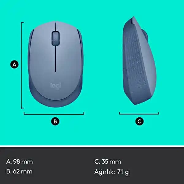 Logitech M171 Kablosuz Mouse: Taşınabilirlik ve Uzun Pil Ömrü ile Kullanıcı Dostu Çözüm