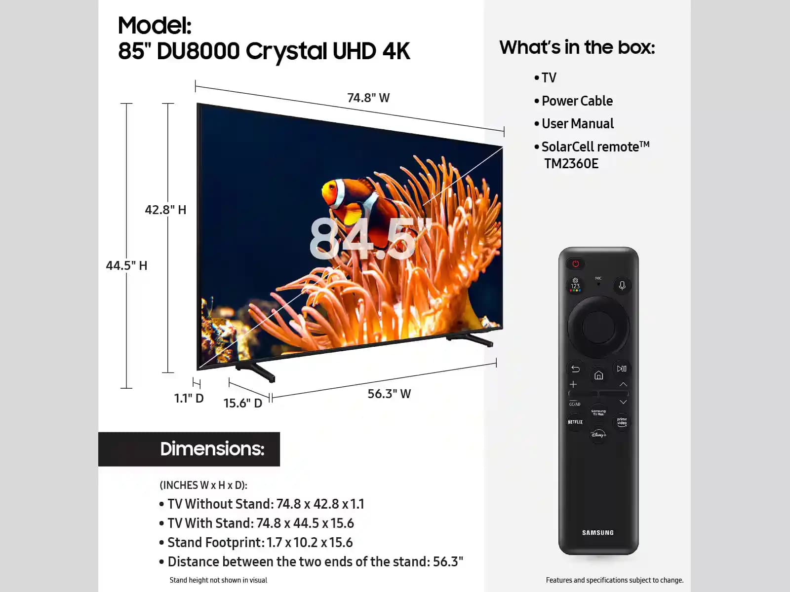 Samsung DU8000 ve QN85D Modellerinin Teknik ve Tasarım Karşılaştırması