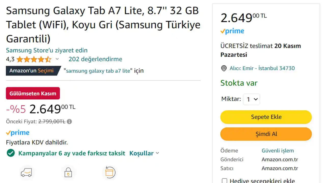 Samsung Galaxy Tab A7 Lite Özellikleri ve Fiyatlandırma Analizi