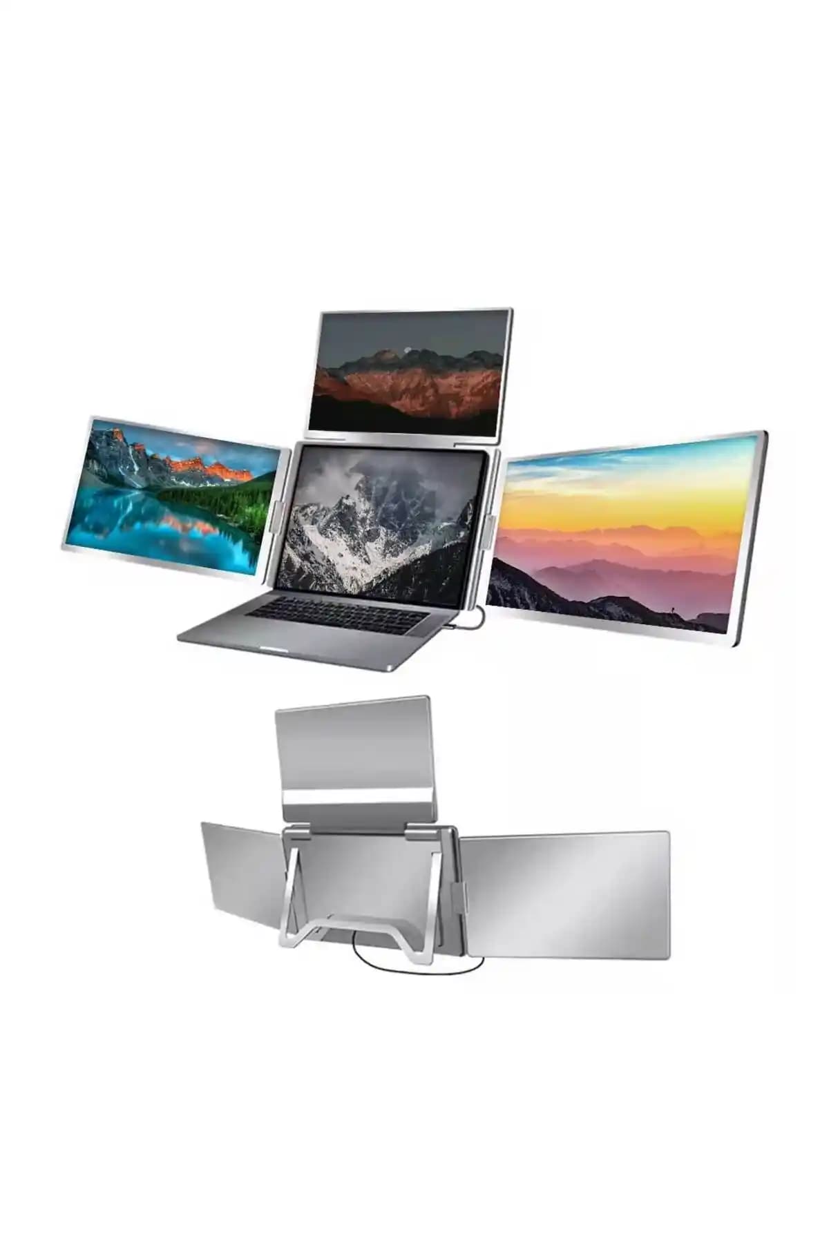 Ultrax 16 inç taşınabilir üçlü ekran monitörü profesyonel ve eğlence amaçlı kullanım için ideal