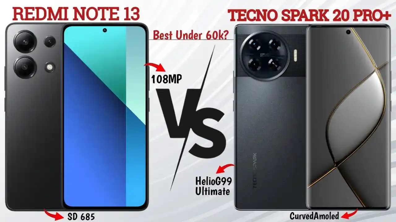 Xiaomi Redmi Note 13 Pro ve Tecno Spark 20 Pro Plus Karşılaştırması: Hangi Model Sizin İçin Uygun