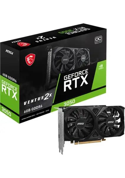 MSI GeForce RTX 3050 Ventus 2X E 6G OC Ekran Kartı Performans ve Teknoloji Özellikleri