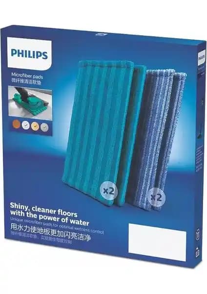 Philips XV1700/01 Aqua Plus Başlık Pedleri: Mikro fiber ile ıslak temizliğe uyumlu ped seti