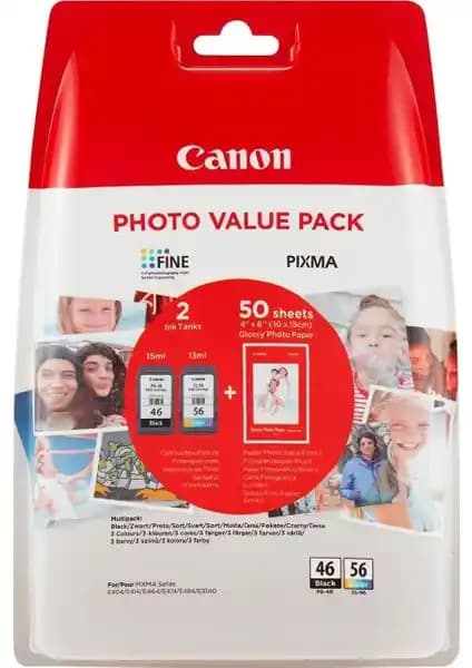 Canon Pg-46/cl 56 Kartuş Setleri ve E404 E414 E464 Renkli Kartuş Karşılaştırması