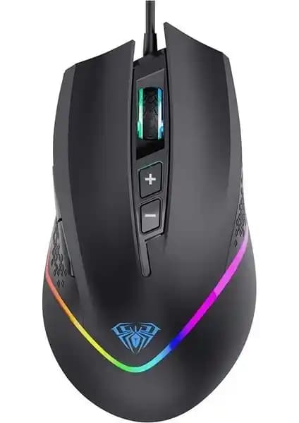 Aula F805 Kablolu Gaming Optik Mouse Yüksek Hassasiyet ve RGB Işıklandırma Özellikleriyle