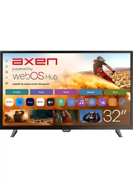 Axen AX32DAL540 32 İnç HD Ready Smart LED TV: Gelişmiş Görüntü ve Ses Teknolojileri ile Modern Eğlence