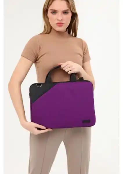 D'Vers Siyah Su Geçirmez Fermuar Detaylı 15,6'' Darbeye Karşı Korumalı Notebook Çantası