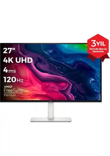 Dell S2725QS 27 İnç 4K UHD Monitör Profesyonel ve Eğlence Amaçlı Kullanım İçin Uygun