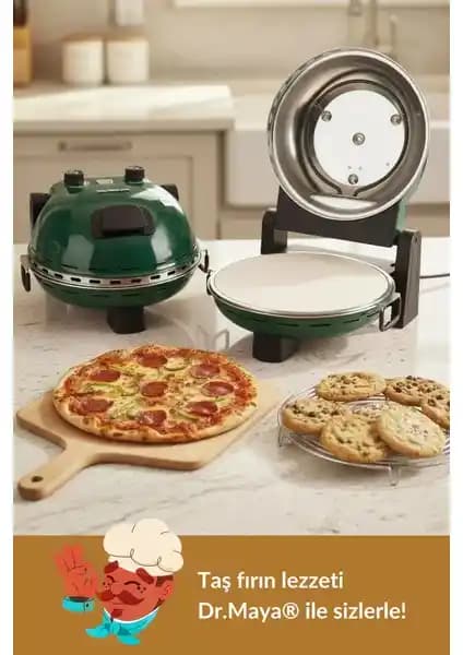 Dr.Maya Pro Plus Taş Fırın Pizza Makinesi ile Evde Profesyonel Lezzetler Yaratın
