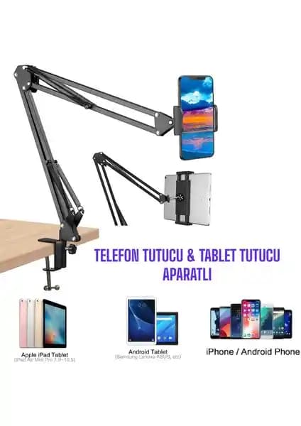 Enshall Çok Yönlü Esnek Uzun Kollu Masa Tutucu ve Sabitleyici Özellikleri