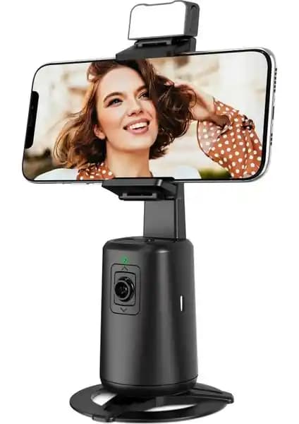 Enshall Yeni Protech Otomatik 360 Dönebilen Yüz Takipli Telefon Tutucu Tripod